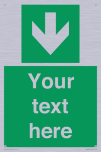 Safe condition Custom arrow down sign